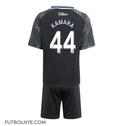 Camiseta Aston Villa Boubacar Kamara #44 Visitante Equipación para niños 2025-26 manga corta (+ pantalones cortos)